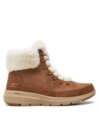 Botki damskie - Skechers Botki Glacial Ultra - Wonderland 144202 Brązowy - miniaturka - grafika 1