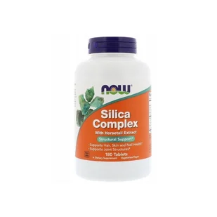 NOW FOODS NOW Silica Complex With Horsetail Extract 180tabs - Włosy, skóra, paznokcie - miniaturka - grafika 1