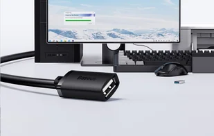 Przedłuzacz Baseus USB 2.0 męski do żeński, AirJoy series, 1.5m (czarny) - Kable komputerowe i do monitorów - miniaturka - grafika 5