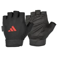 Rękawice do ćwiczeń - Rękawice treningowe ADIDAS Essential Adjustable ( XL) Czarno-czerwony - miniaturka - grafika 1