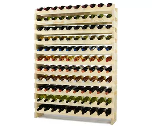 Stojak na wina Regał na wino drewniany modułowy RW10 10x11 Naturalny Surowy Drewno sosnowe ilość butelek 10 RW10_10X11_NNK1 / Wamar-Sosenka - Pozostałe akcesoria barmańskie - miniaturka - grafika 1
