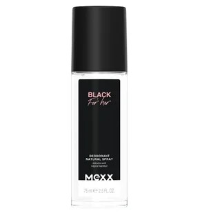 MEXX Black Woman DEO spray glass 75ml - Balsamy i kremy do ciała - miniaturka - grafika 1