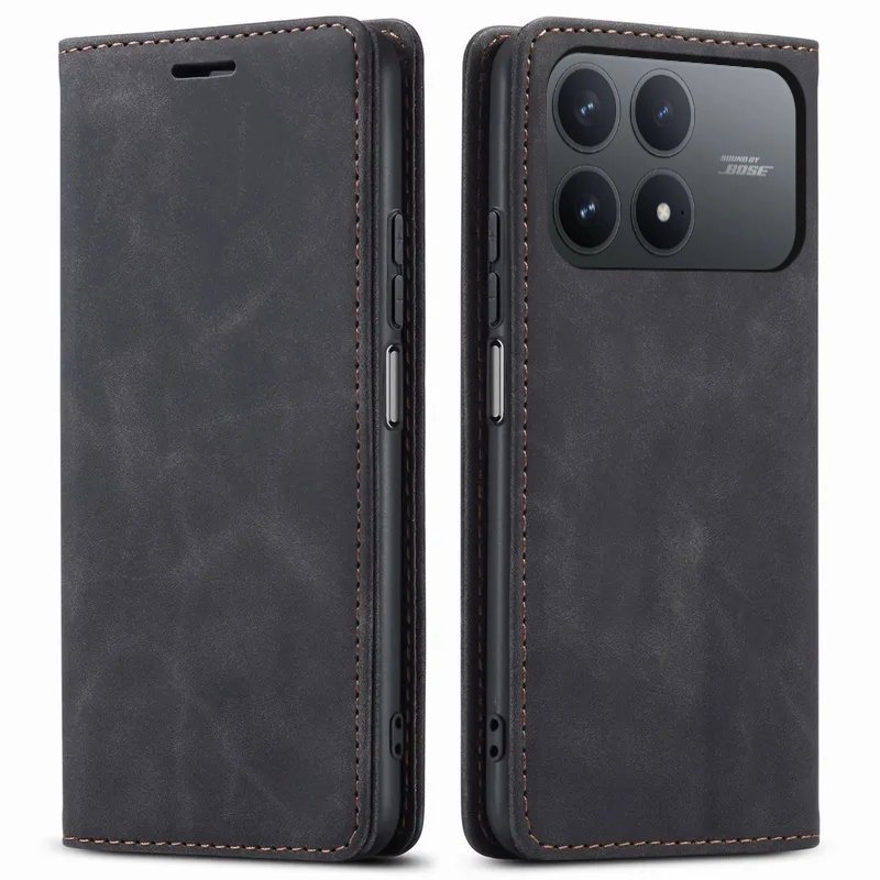 Etui do Poco F8 Pro 5G PORTFELOWE SKÓRZANE ZAMYKANE NA KLAPKĘ