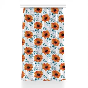 Zasłona do pokoju wzór 150x230 Pomarańczowy kwiat, Fabricsy - Zasłony - miniaturka - grafika 1