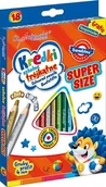 Kredki, ołówki, pastele i pisaki - Kredki trójkątne Super Size 18 kol. + temperówka - ST-MAJEWSKI - miniaturka - grafika 1