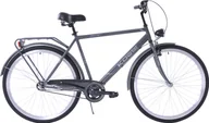 Rowery - Kozbike Rower miejski męski Kozbike DENVER 28 21" 3S grafitowy mat - miniaturka - grafika 1