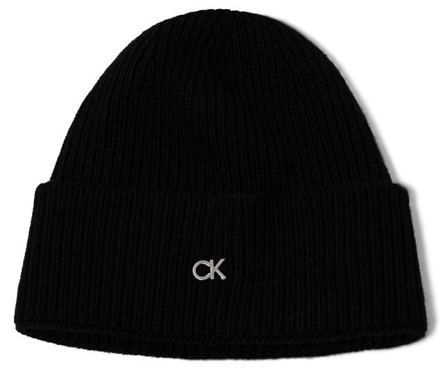 CALVIN KLEIN damska czapka zimowa + szalik czarna zestaw set domieszka wełny
