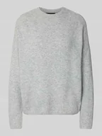 Swetry damskie - Sweter o kroju relaxed fit z dodatkiem wełny model ‘BOOM’ - miniaturka - grafika 1