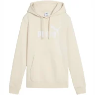 Bluzy damskie - Bluza damska Puma ESS No.1 Logo Hoodie FL kremowa 682389 87 S - miniaturka - grafika 1