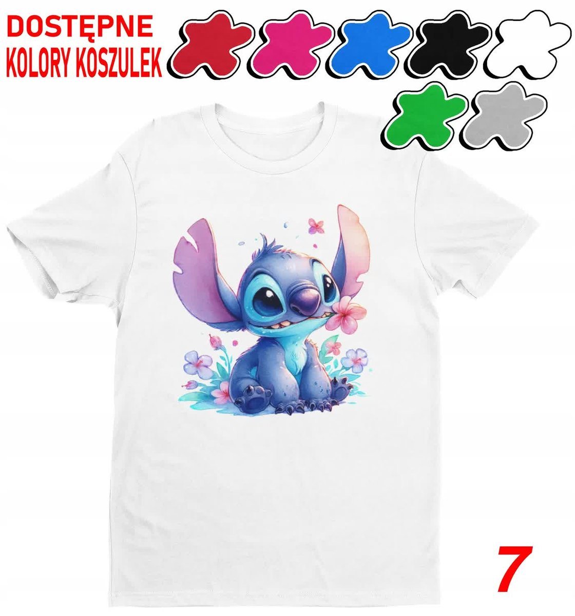 Koszulka Dziecięca Z Nadrukiem Stitch Stich Angel Dużo Wzorów -M 134-140