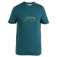 Koszulki sportowe męskie - Koszulka męska Icebreaker Men Merino 150 Tech Lite III SS Tee Icebreaker Ewe Bound Rozmiar: XL / Kolor: zielony/niebieski - miniaturka - grafika 1