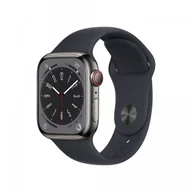 Smartwatch - Apple Watch 8 GPS  +Cellular 41mm Stalowy MNJJ3WB/A Grafitowy - miniaturka - grafika 1