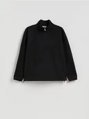 Bluzy męskie - Reserved - Bluza ze stójką - czarny - miniaturka - grafika 1