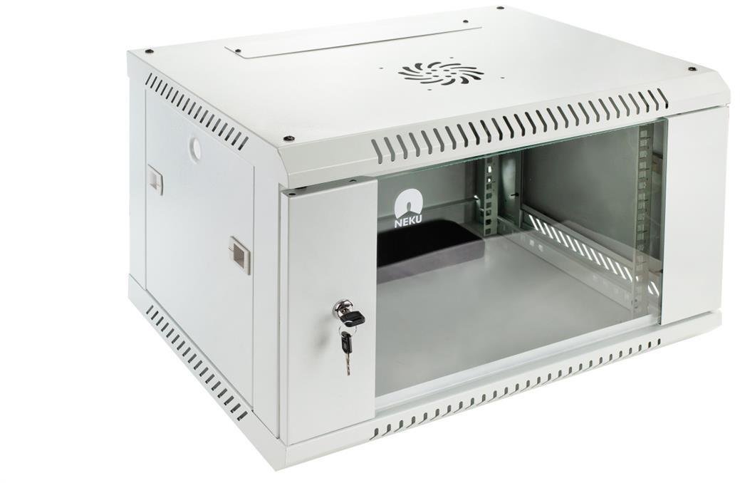 Szafa wisząca RACK 19 cali 6U 450mm szara NEKU TS BOX 0001-00014-34552
