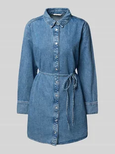 Sukienka jeansowa o kroju relaxed fit z czystej bawełny - Sukienki - miniaturka - grafika 1