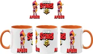 Kubki - Bouble Trouble Kubek Ceramiczny Prezent Tasse Mug Mug Brawl Stars Battle Arena Amber, Pomarańczowy 330 ml - miniaturka - grafika 1