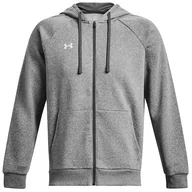 Bluzy sportowe męskie - Męska bluza Under Armour Rival Fleece FZ Hoodie Rozmiar: M / Kolor: szary - miniaturka - grafika 1