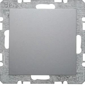 Hager polo Zaślepka z elementem centralnym aluminium (z pazurkami rozporowymi) B.1/B.7 Glas 6710091404 6710091404 - Klawisze i ramki - miniaturka - grafika 1