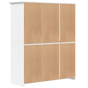 Szafa BODO, biała, 151,5x52x176,5 cm, lite drewno sosnowe Lumarko! - Meble do przedpokoju - miniaturka - grafika 5
