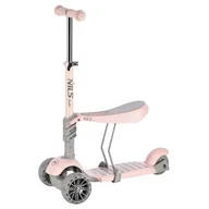 Hulajnogi - HLB808 2w1 PINK HULAJNOGA DZIECIĘCA NILS FUN - miniaturka - grafika 1