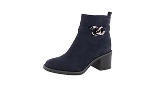 TOM TAILOR Damskie 6390840003 botki, granatowe, 43 EU, grantowy, 43 EU - Botki damskie - miniaturka - grafika 1