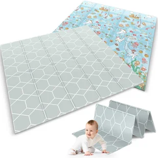 Mata piankowa składana 200 x 180 x 1 cm Nukido NK-340 ocean - Maty piankowe - miniaturka - grafika 4