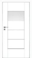 Drzwi wewnętrzne - Dre Drzwi Wewnętrzne Poziome Szyby Auri 1 Okleina Biała Mat - miniaturka - grafika 1