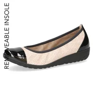 Baleriny - Baleriny czarne/beżowe Faby [22103-42-408] [Rozmiar: 40] - miniaturka - grafika 1