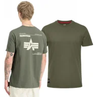 Odzież taktyczna i umundurowanie - Alpha Industries Koszulka Label Backprint 258505 142 - Ciemnooliwkowa - miniaturka - grafika 1