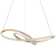 Lampy sufitowe - Lampa nowoczesna LED wisząca sufitowa pierścienie AT74-ESL-Gold - miniaturka - grafika 1