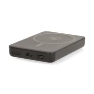 Powerbanki - Nedis UPBKW15W5000BK bank mocy Litowo-polimerowy (LiPo) 5000 mAh Bezprzewodowe ładowanie Czarny - miniaturka - grafika 1