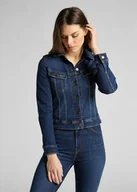 Kurtki damskie - Lee Slim Rider Damska Kurtka Jeansowa Dark Hunt L541Mohw-Xs - miniaturka - grafika 1