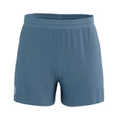Spodnie sportowe damskie - COMPRESSPORT Spodenki biegowe PERFORMANCE SHORT denim - miniaturka - grafika 1