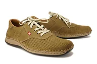 Półbuty męskie - RIEKER 05225-64 beige, półbuty męskie - Rieker - miniaturka - grafika 1