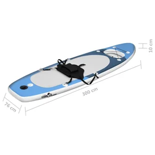 Nadmuchiwana deska SUP z akcesoriami, błękitna, 300x76x10 cm Lumarko! - Deski SUP i akcesoria - miniaturka - grafika 13
