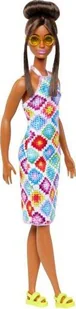 Lalka Barbie Mattel Fashionistas w kolorowej, „szydełkowej” sukience HJT07 - Lalki dla dziewczynek - miniaturka - grafika 1
