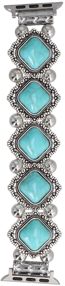GlacierX bransoleta do smartwatcha Vintage Stones Stretch Bracelet Marbled Turquoise do Apple Watch 38/40/41mm Miętowa