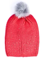 Czapki damskie - Damska czapka zimowa czerwona Passigatti - miniaturka - grafika 1