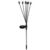 Lampy ogrodowe - LAMPA SOLARNA TAŃCZĄCE NA WIETRZE KULECZKI BIAŁE 6 LED 72CM ZIMNY BIAŁY - miniaturka - grafika 1