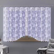 Firany - Firanka gotowa żakardowa Jurema A124 400x160 cm biała - 160 cm 400 cm - miniaturka - grafika 1