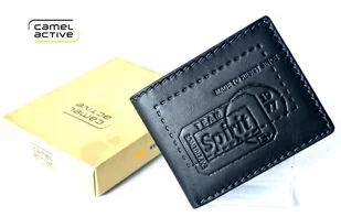 CAMEL ACTIVE 212 701 60 czarny skórzany portfel męski - Portfele - miniaturka - grafika 1