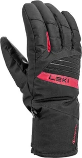 Leki LEKI RĘKAWICE Space GTX black-red 8.0 - Rękawice narciarskie - miniaturka - grafika 1