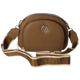 Torebka damska Listonoszka z geometrycznym paskiem ciemnobeżowa - Torebki damskie Torebka damska Listonoszka z geometrycznym paskiem ciemnobeżowa - Torebki damskie - miniaturka - grafika 1