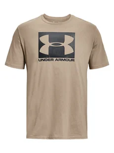 Under Armour Koszulka sportowa "Boxed Sportstyle" w kolorze beżowym - Koszulki sportowe męskie - miniaturka - grafika 1