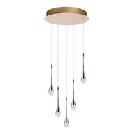 Lampy sufitowe - Metalowa lampa wisząca DALMA AZ6008 Azzardo LED 28W 3000K przezroczysty złoty - miniaturka - grafika 1