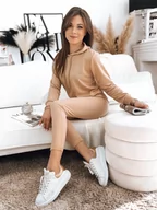 Dresy damskie - Komplet damski dresowy MIGEL ciemnobeżowy Dstreet AY0805-L - miniaturka - grafika 1