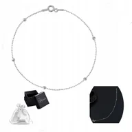 Bransoletki - Bransoletka srebro pr. 925 Lekka Bransoletka Rodowana Kulki Kuleczki - miniaturka - grafika 1