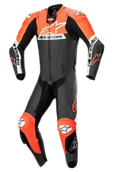Odzież motocyklowa - Kombinezon Jednoczęściowy Skórzany Alpinestars Missile V2 Ward Czarny/Czerwony/Fluorescencyjny Złamany Biały50 - miniaturka - grafika 1