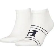 Skarpetki męskie - Tommy Hilfiger skarpetki białe 2 pary Men Sneaker 2P Sport Pa 701224100-001 39/42 - miniaturka - grafika 1