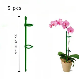 TEMU 5-pack Orzechowy Support Stakes, Regulowane Plastikowe Stopy Ogrodowe Szybkimi Klipsami, Wsporniki Phalaenopsis dla Roślin Wspinaczkowych - Inne - miniaturka - grafika 1